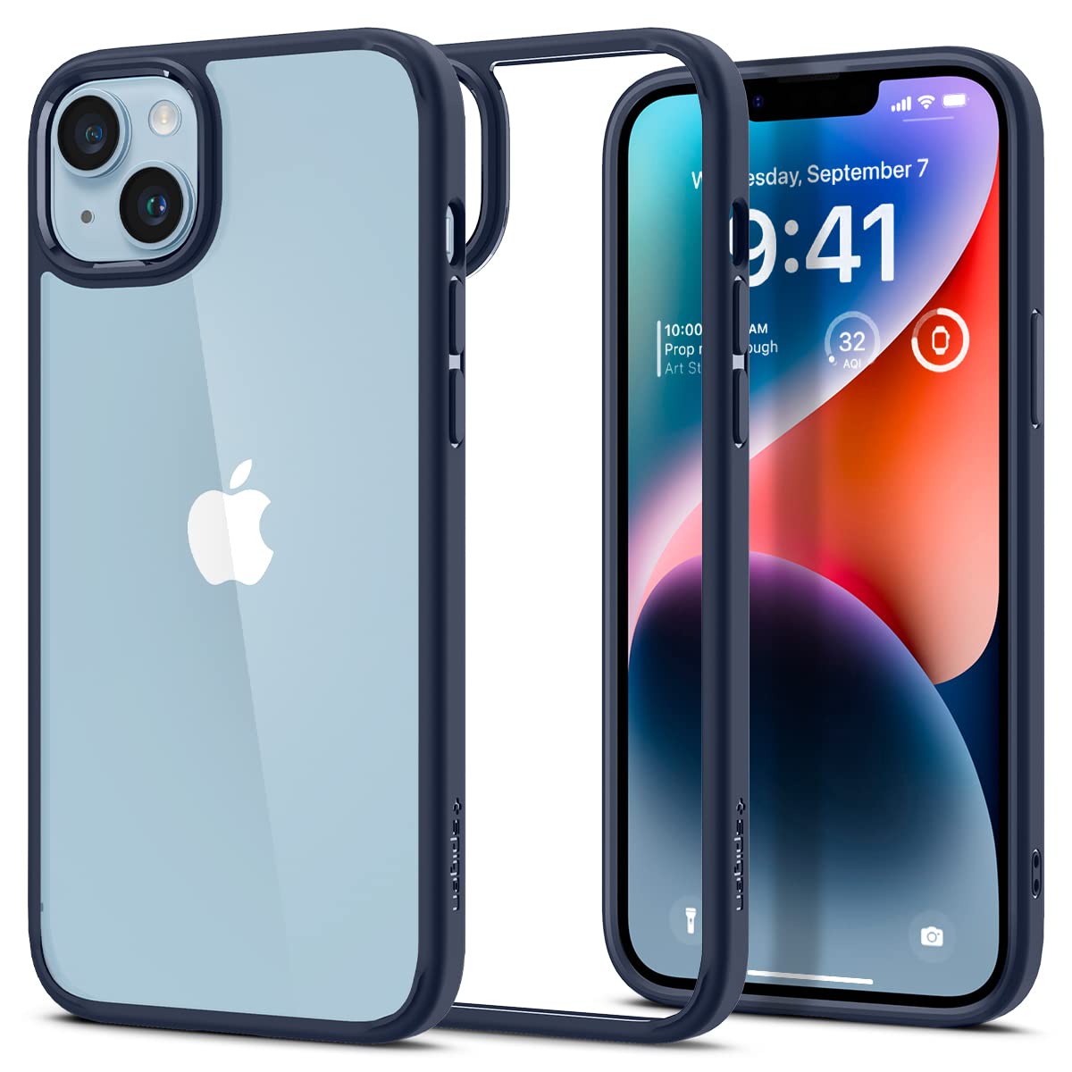 Spigen Ultra Hybrid Cover Compatible with iPhone 14 (Navy Blue)