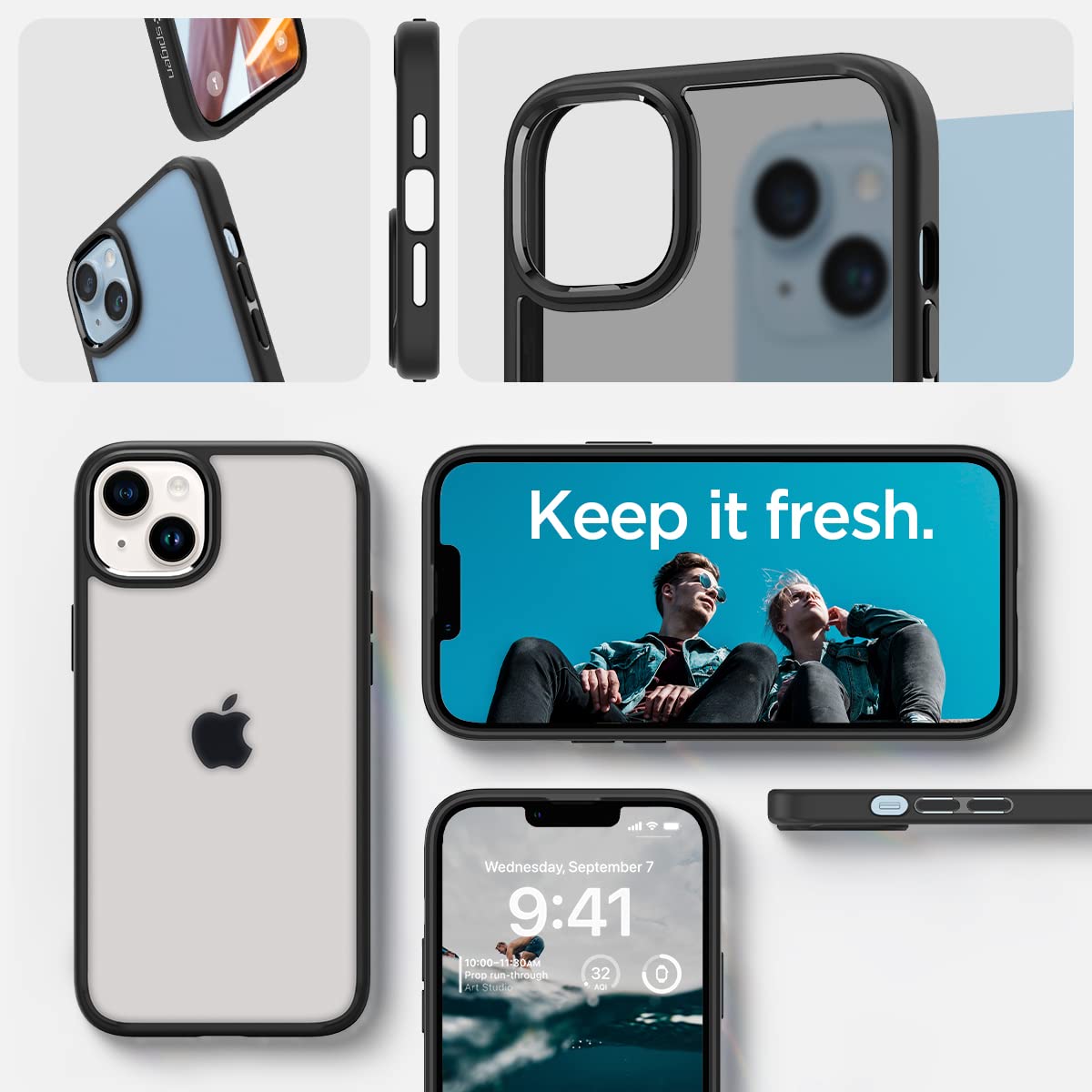 Spigen Ultra Hybrid Cover Compatible with iPhone 14 (Navy Blue)
