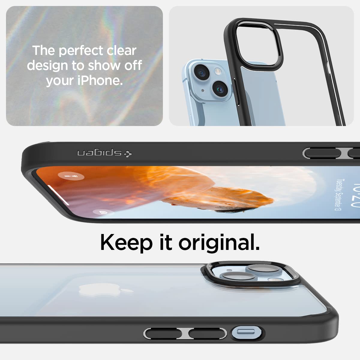 Spigen Ultra Hybrid Cover Compatible with iPhone 14 (Navy Blue)