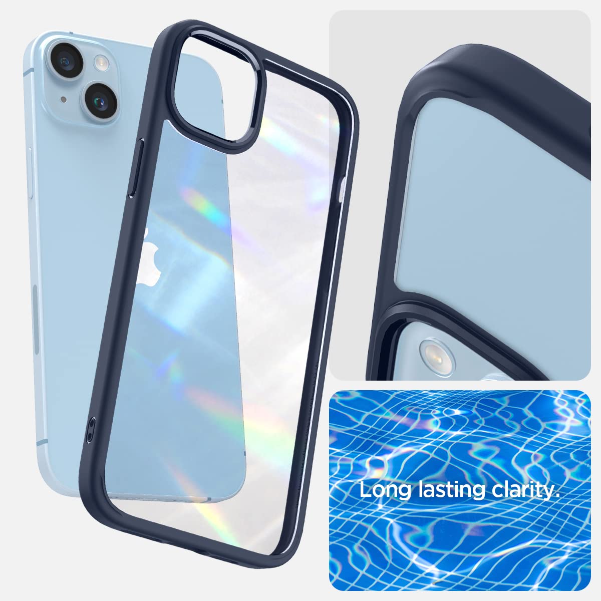 Spigen Ultra Hybrid Cover Compatible with iPhone 14 (Navy Blue)