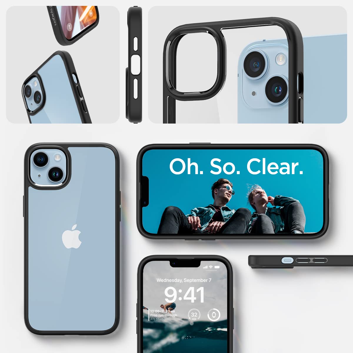Spigen Ultra Hybrid Cover Compatible with iPhone 14 (Navy Blue)